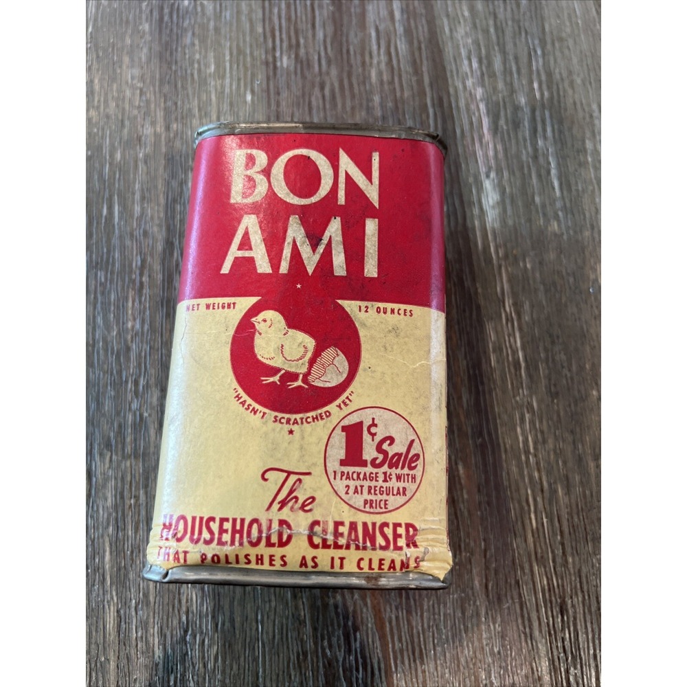 Vintage Kitchen Cleaning Bon Ami Polishing Powder 12 Oz NOS Unopened Full 1949